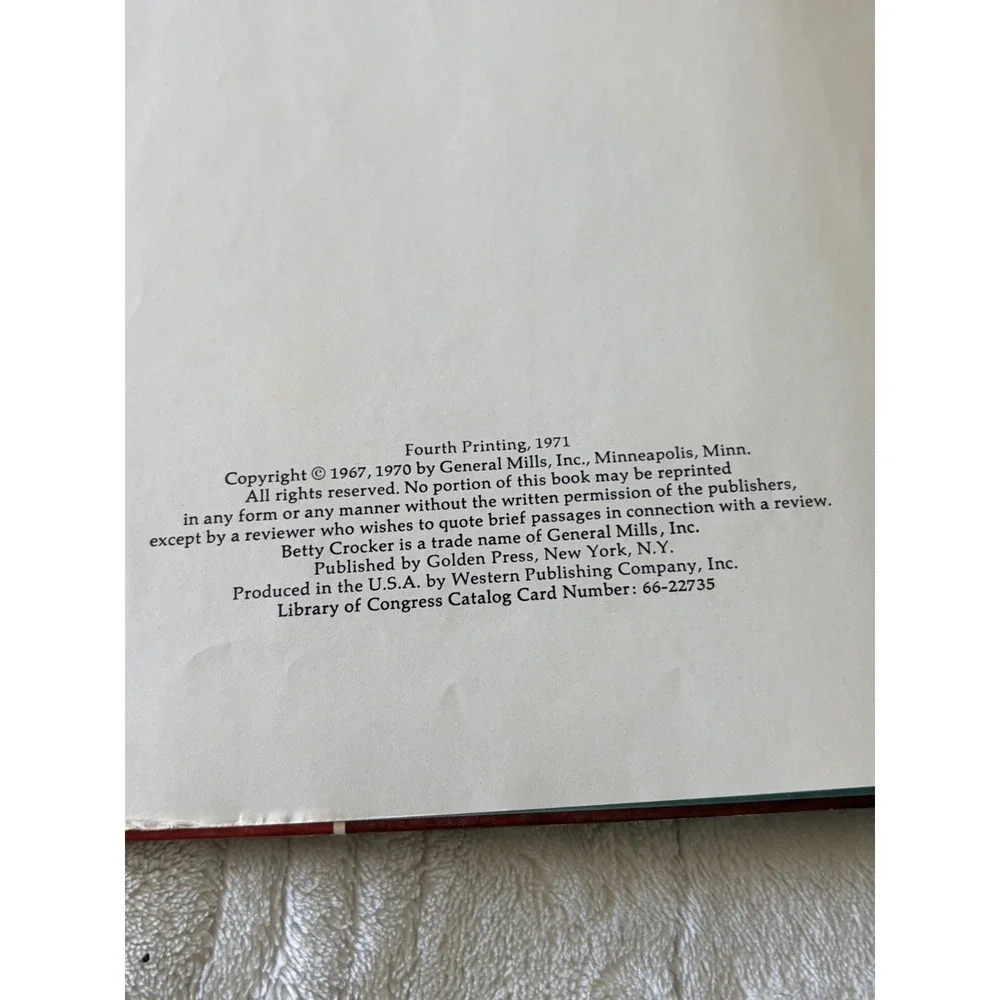 Vintage Betty Crocker's Hostess Cookbook, wirebound, 4th printing, 1971